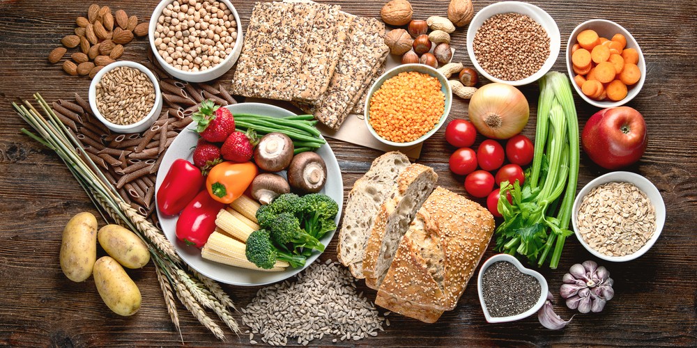 Fiber rich foods pictorial representation