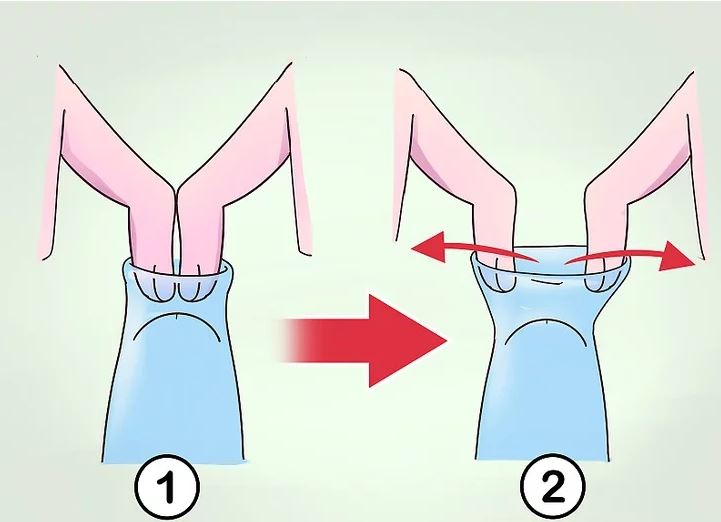 Use fingers to stretch