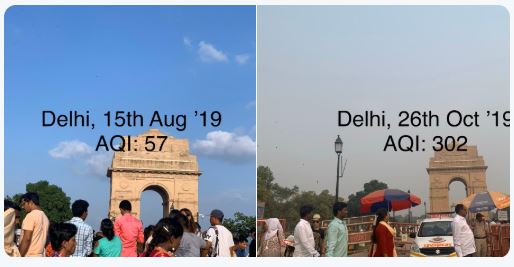 ir pollution is quite visible in Delhi