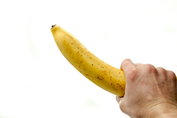 Banana to show erection
