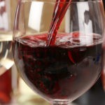 Red wine pouring