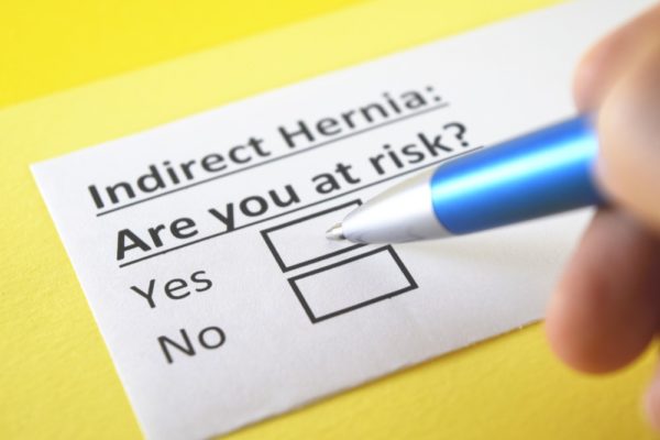 Direct or indirect hernia 