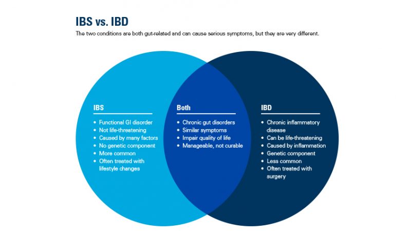 IBS and IBD differences and similarities