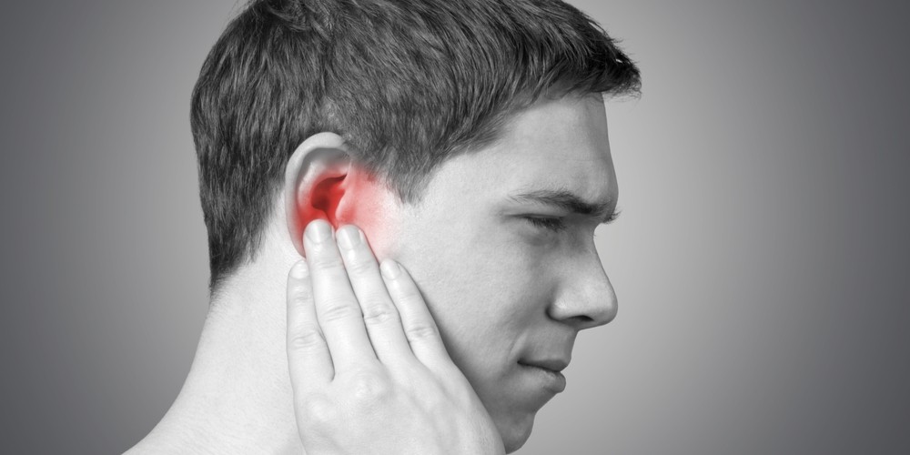 man with ear pain