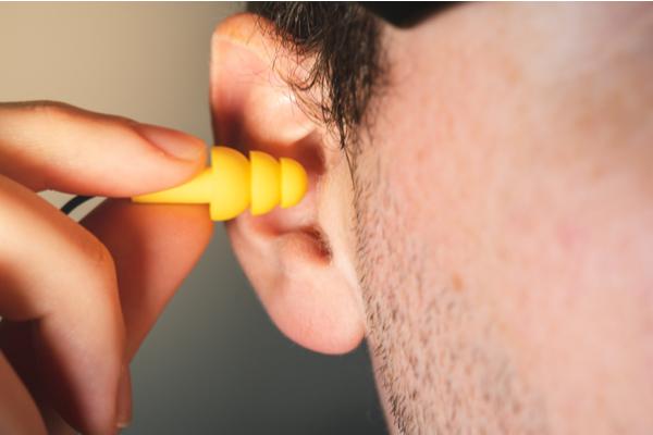 Use earbuds while showering