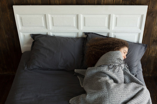 girl is taking rest