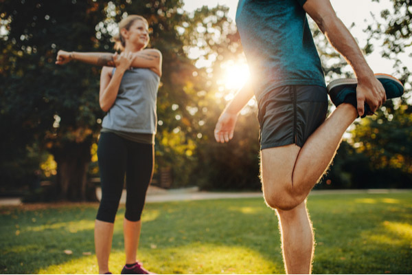 relaxing stretching exercise