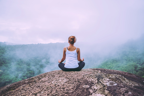 woman meditating 