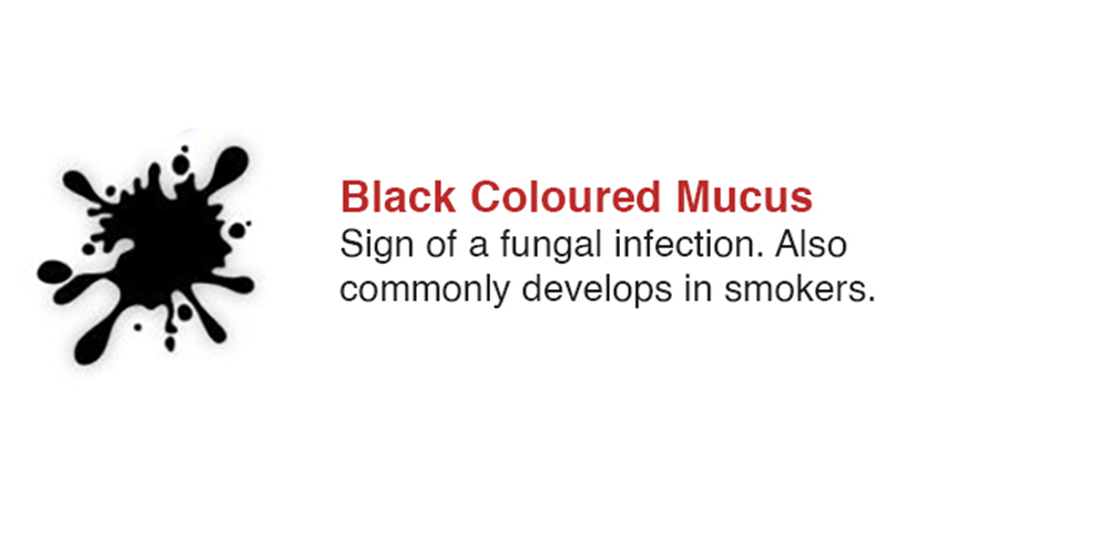 Black Coloured Mucus