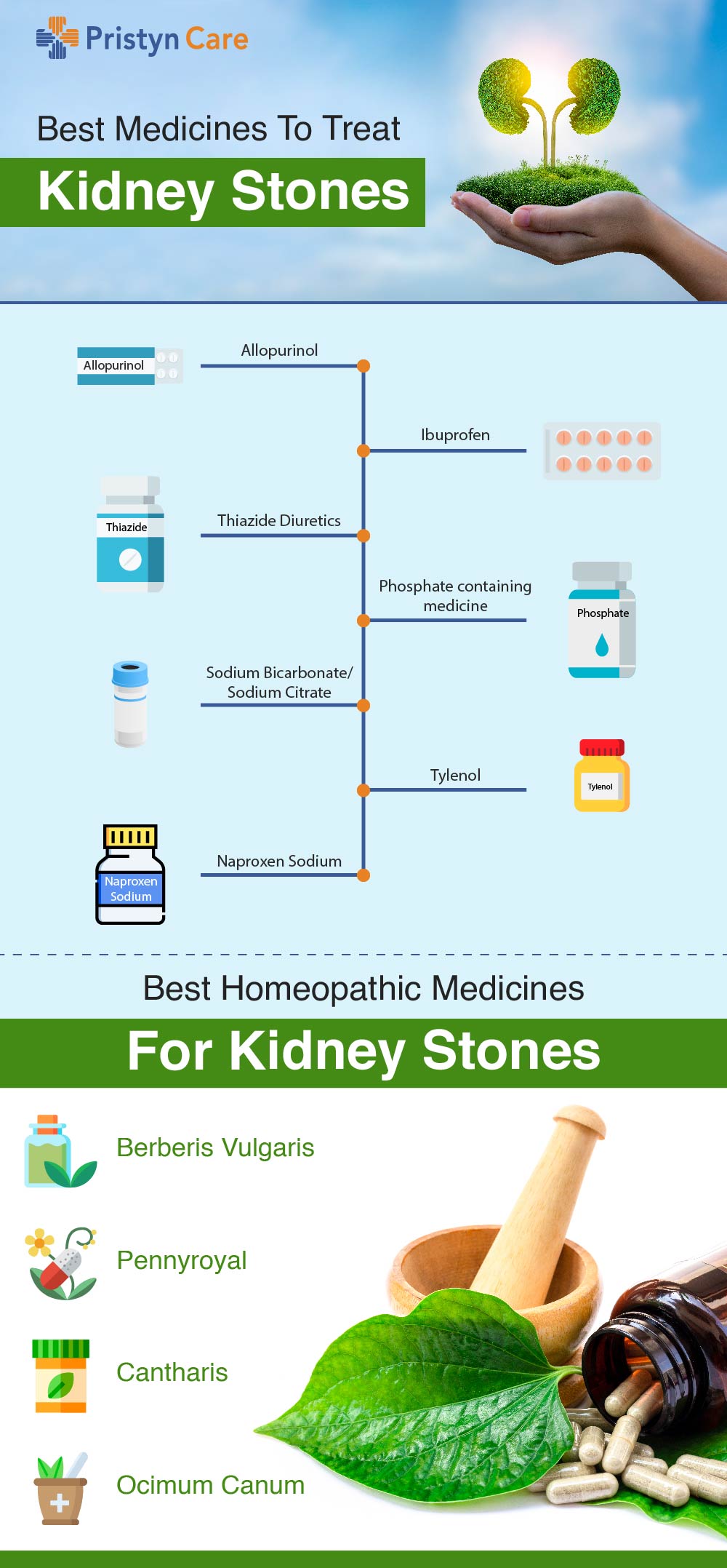 Top Medicines To Treat Kidney Stones infographic