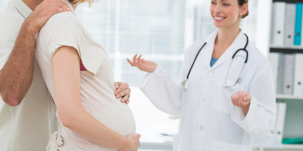 pregnant woman at doctor