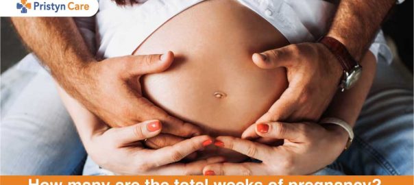 How many are the total weeks of pregnancy?