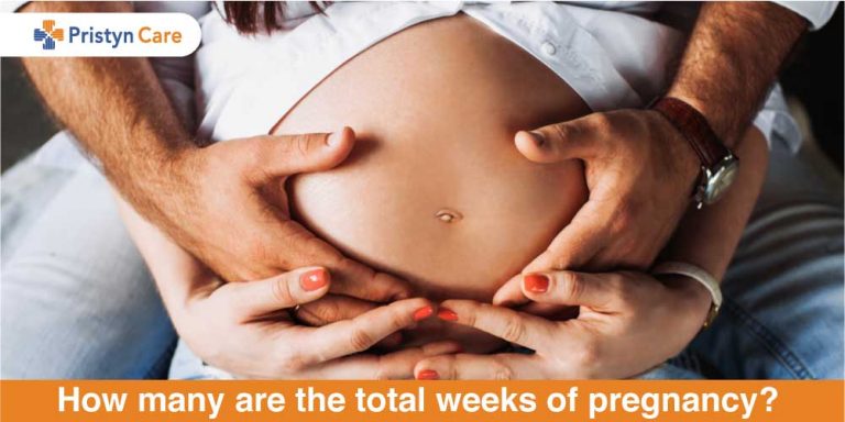 How many are the total weeks of pregnancy? 