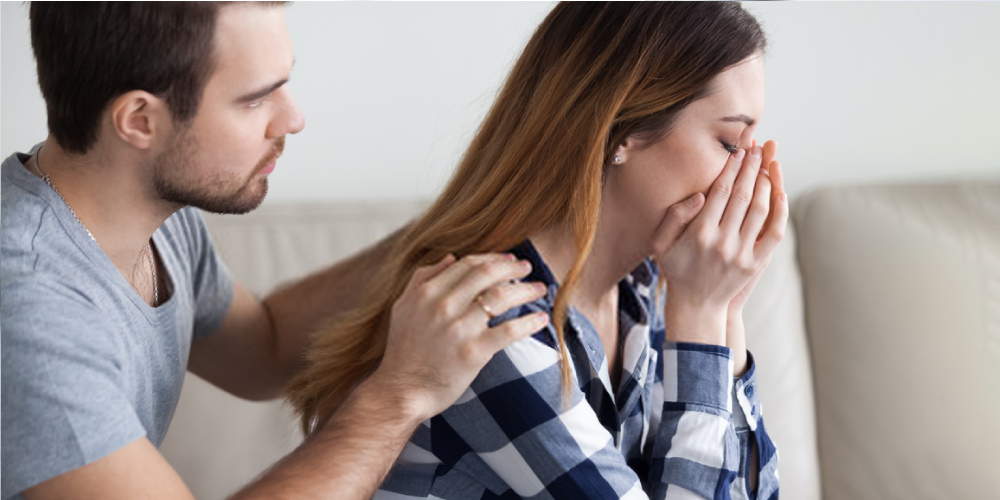 Sad female stressed as she may be having female infertility