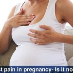 female having breast pain in pregnancy