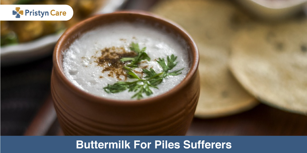 Buttermilk for piles