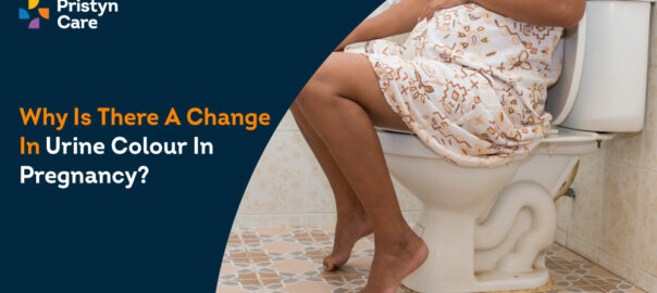 Why is there a change in urine colour in pregnancy?