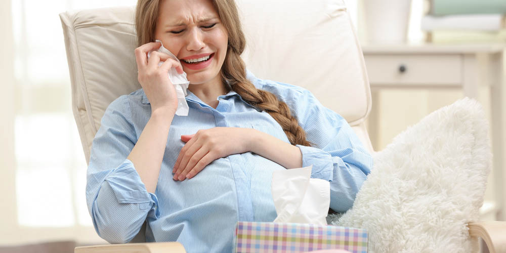 pregnant female having mood swings