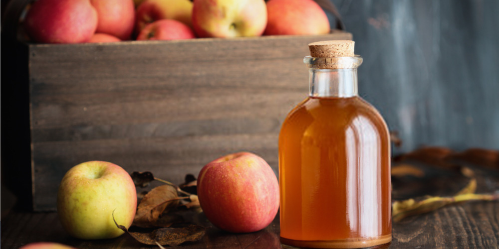 Apple cider vinegar in a vial