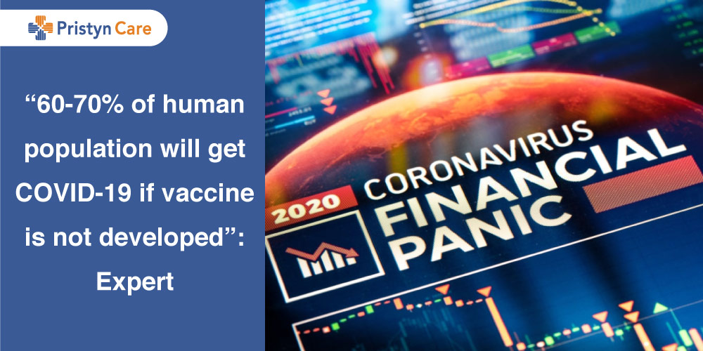 “60-70% of human population will get COVID-19 if vaccine is not developed”: Expert