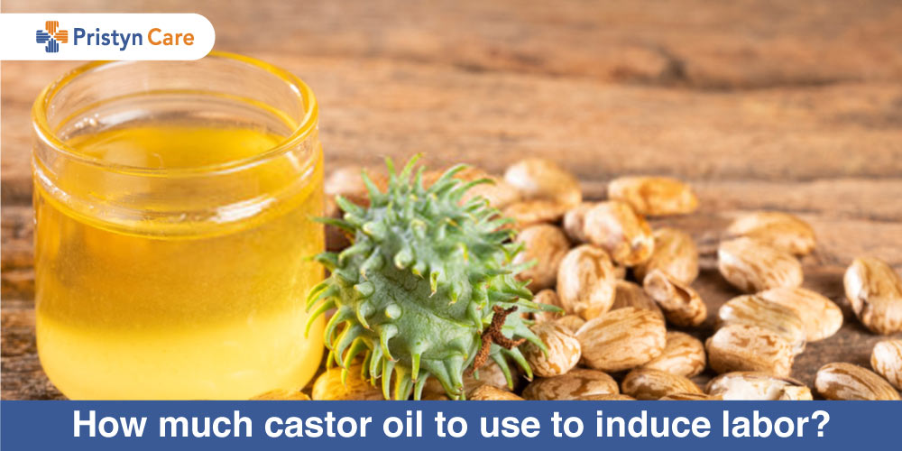 How much castor oil to use to induce labour?