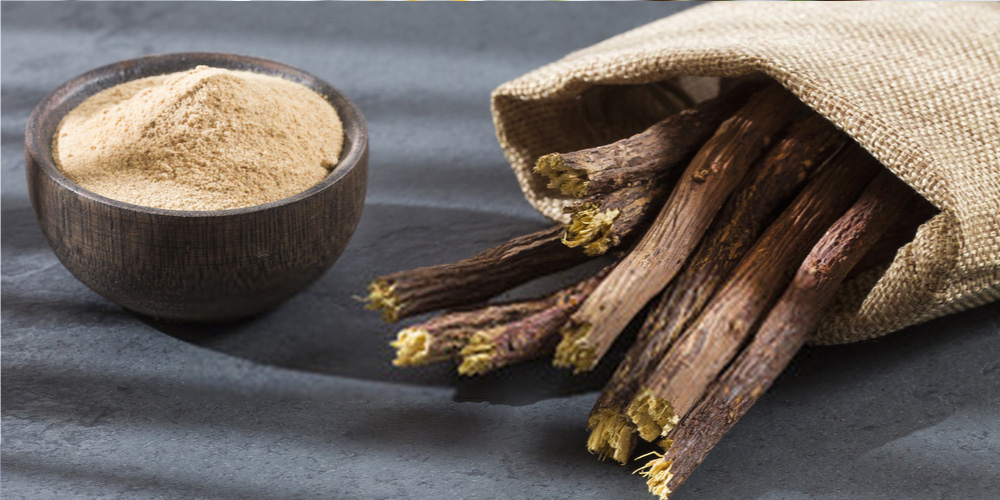 Licorice root in powdered form