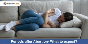 female having cramps from periods after abortion