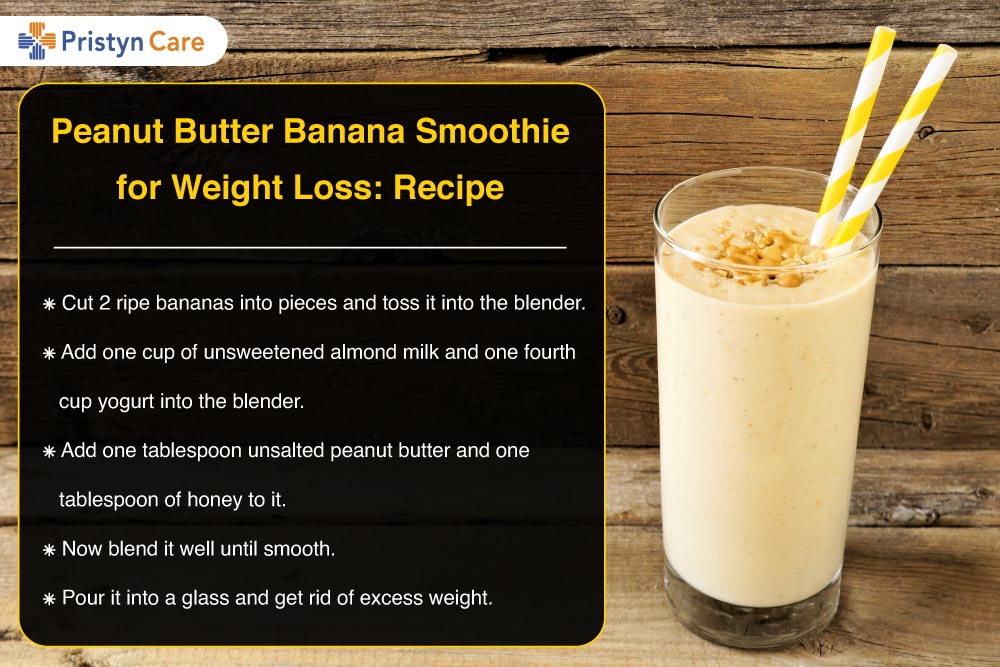 Peanut Butter Banana Smoothie for Weight Loss-Recipe