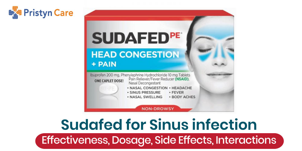 Sudafed for Sinus Infection- Effectiveness, Dosage, Side effects and Interactions