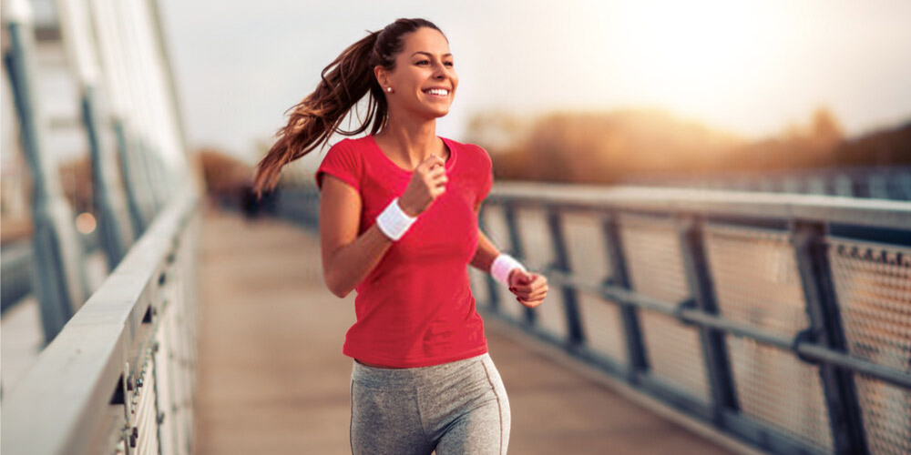 young woman jogging