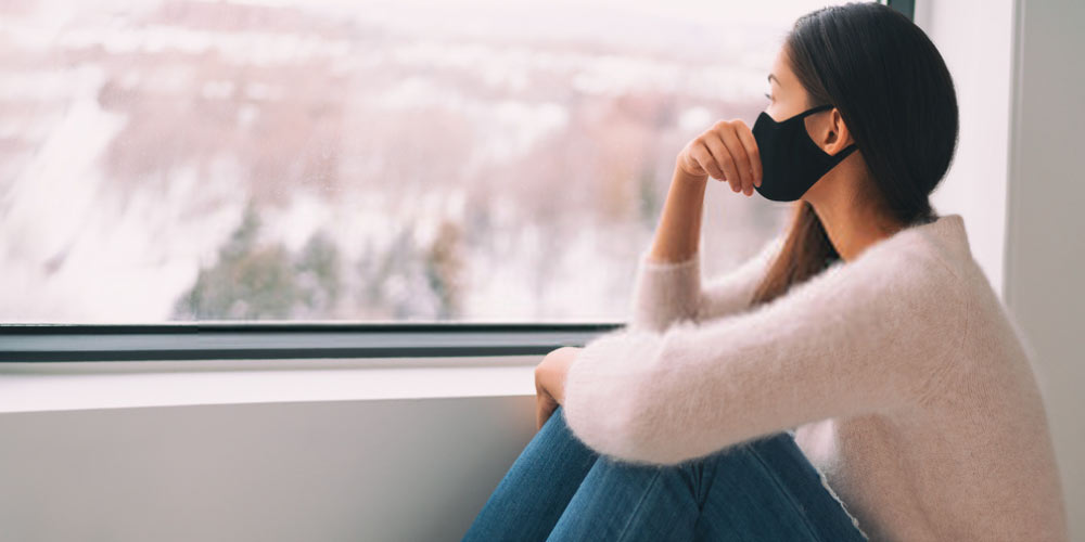 female having depression and mental health