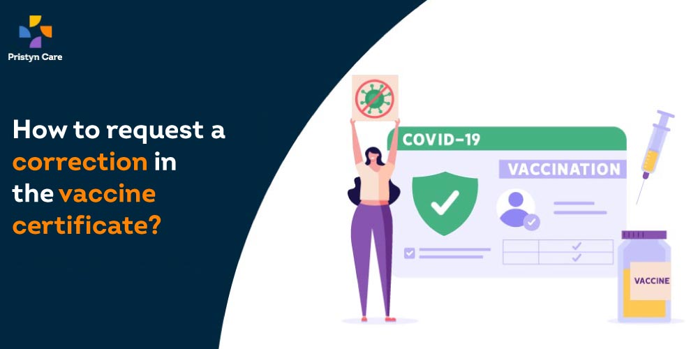 image telling to request for correction in cowin vaccine certificate
