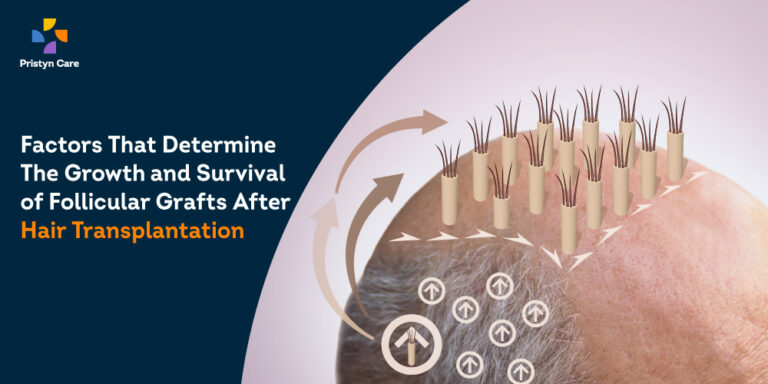 Growth and survival of follicles after hair transplantation