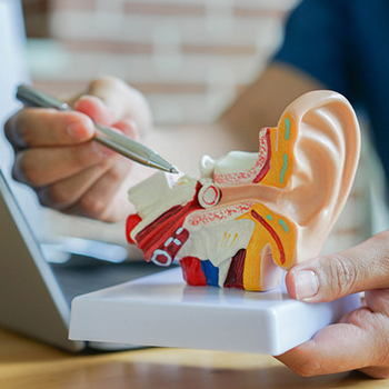 Major perforation in the eardrum