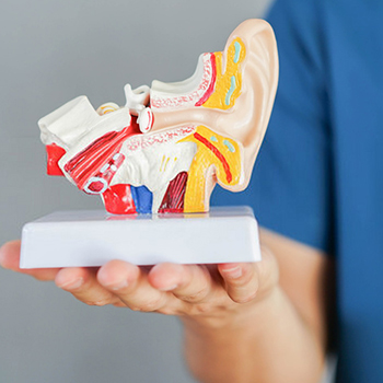 Minor perforation in the eardrum