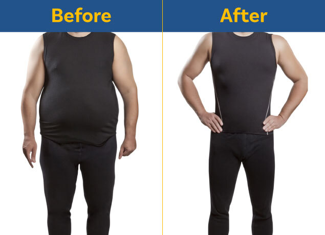 Before & After Weight loss for Male 